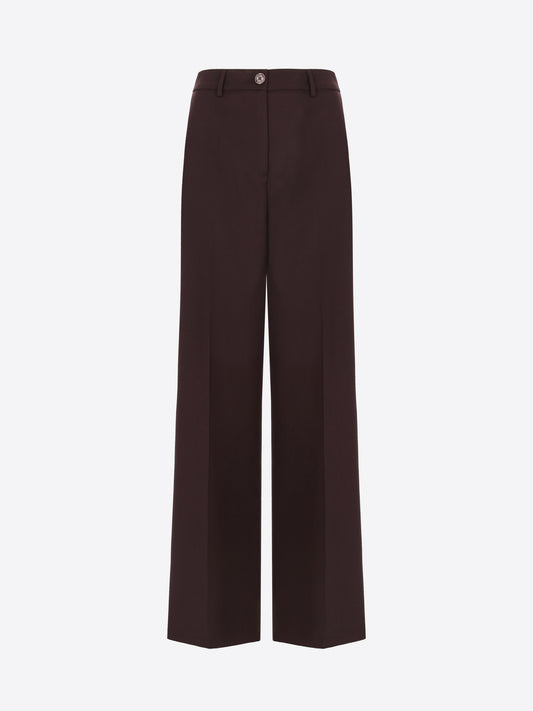 Distretto12 Belmont Chocolate Poly-Viscose Regular Trousers - Woman - Product Still Life