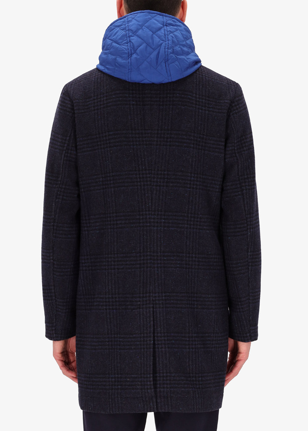 Cappotto Principe di Galles in Jersey Misto Lana Scaglia