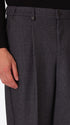 Ban Carracci Charcoal Prince-Of-Wales Milano-Jersey Trousers - Close-Up Of The Front Pocket