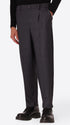 Ban Carracci Charcoal Prince-Of-Wales Milano-Jersey Trousers - Model Front View