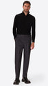 Ban Carracci Charcoal Prince-Of-Wales Milano-Jersey Trousers - Model Full Body Shot