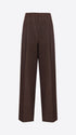 Distretto12 Agrifoglio Brown Printed Milano-Knit Oversized Pleated Trousers - Woman - Product Still Life