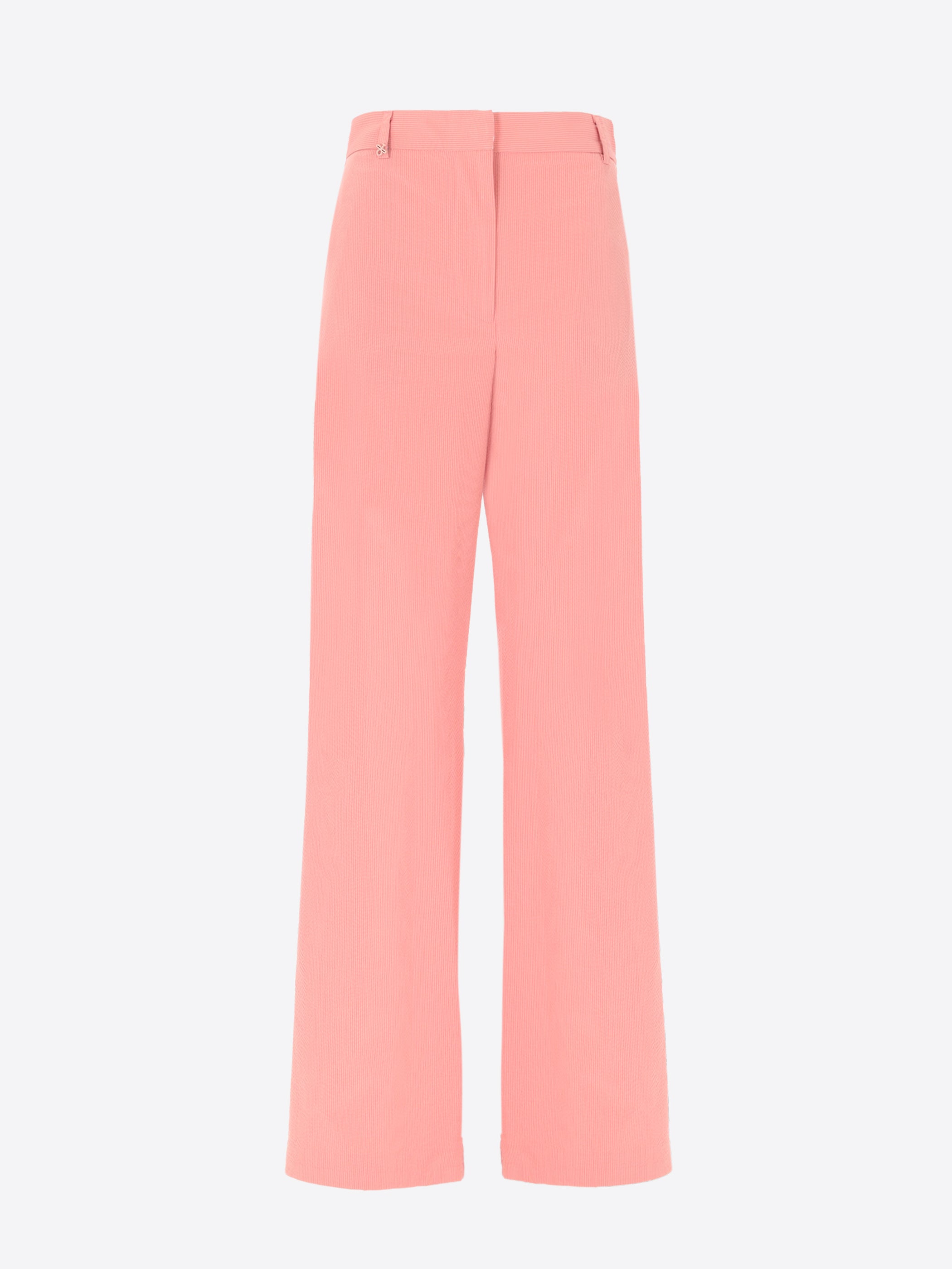 Regular Palazzo Trousers Arezzo In Super-Comfort Embossed Fine-Striped Fabric - Woman