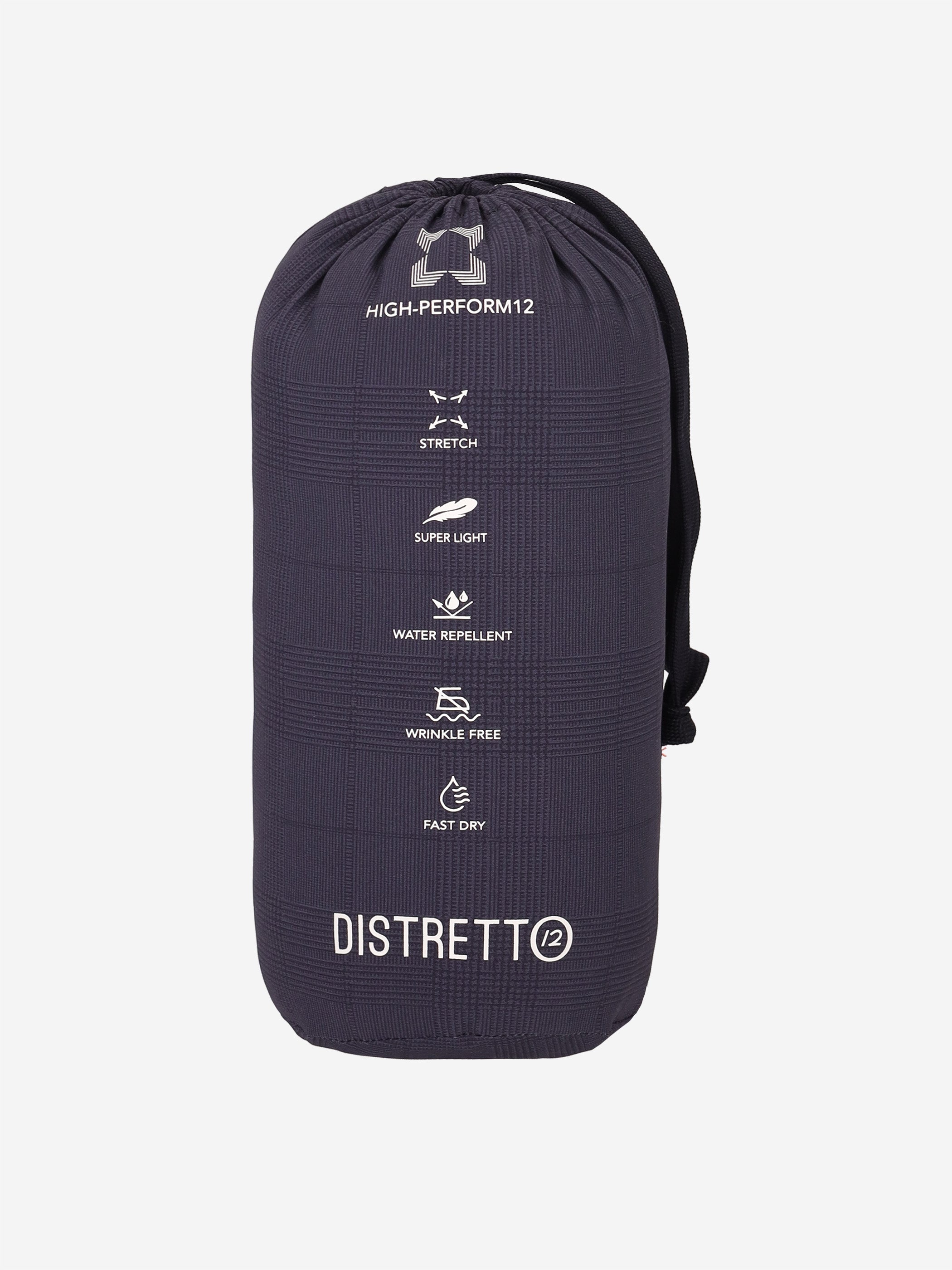 High-Perform12 Double-Breasted Jacket Quercia In Technical Active Stretch Prince Of Wales Fabric