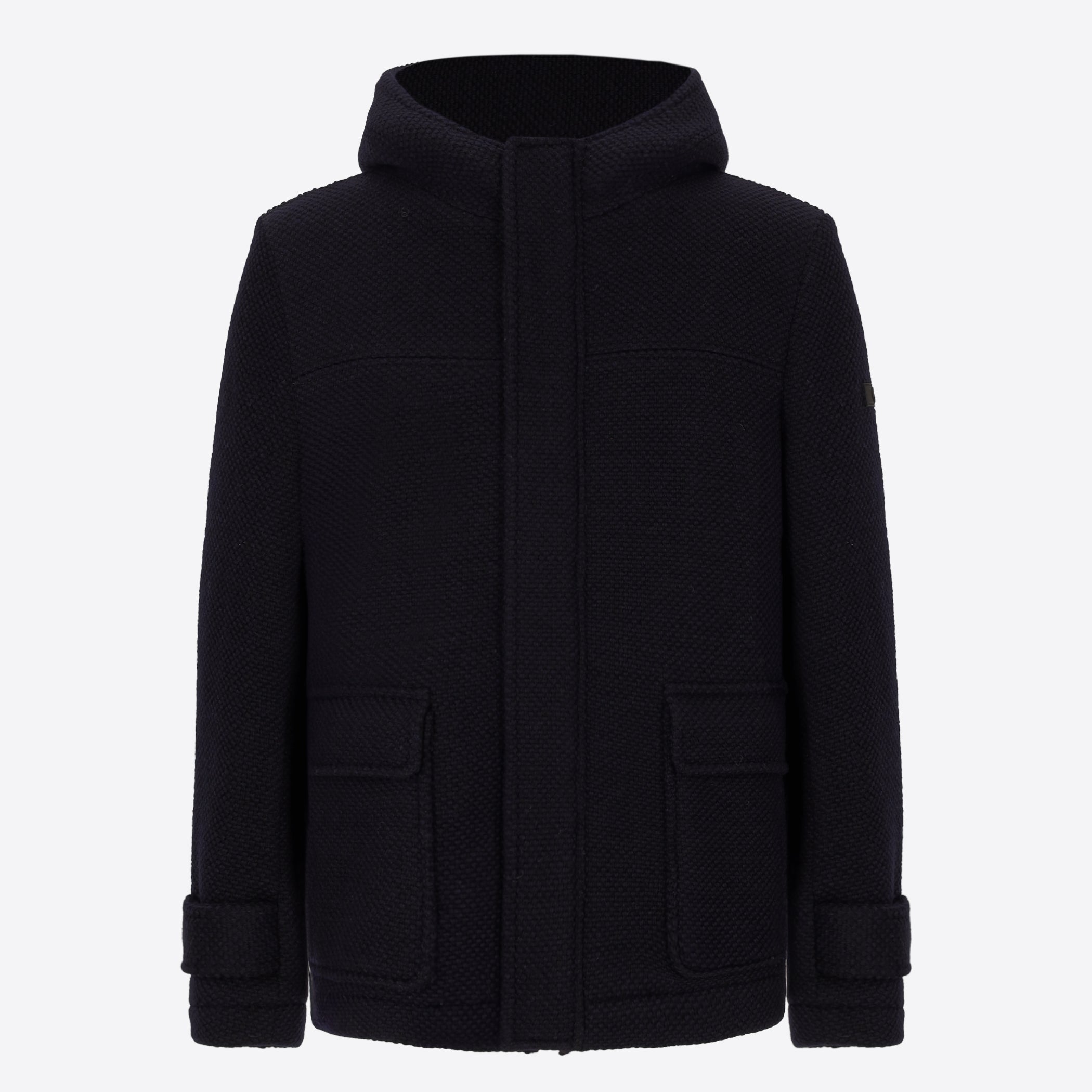 Seed-Stitch Wool-Blend Hooded Jacket Blasius