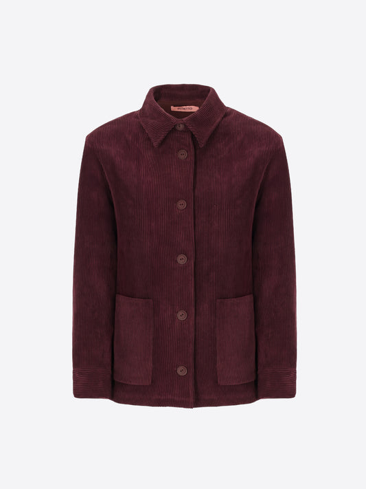 Shirt Jacket in Corduroy Fabric Crix - Woman