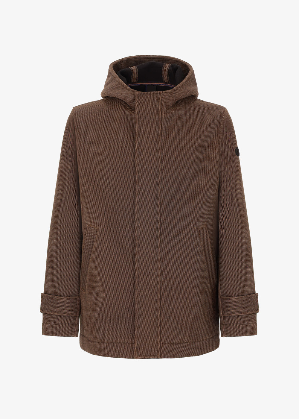 Short Jacket Hooded Cruise in Stretch Technical Fabric
