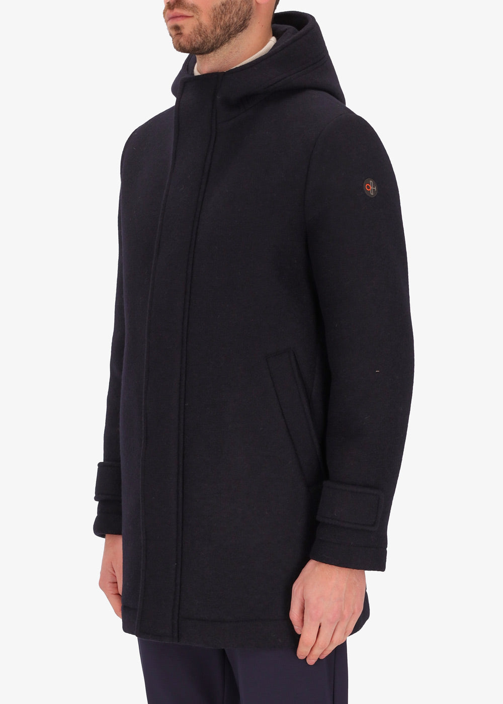 Bonded Stretch Boiled Wool Parka Carlos