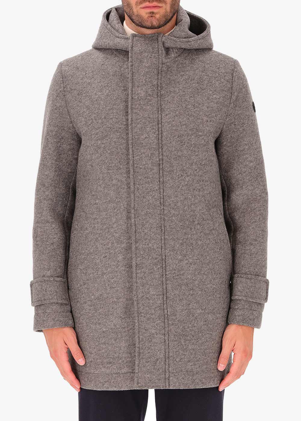 Bonded Stretch Boiled Wool Parka Carlos