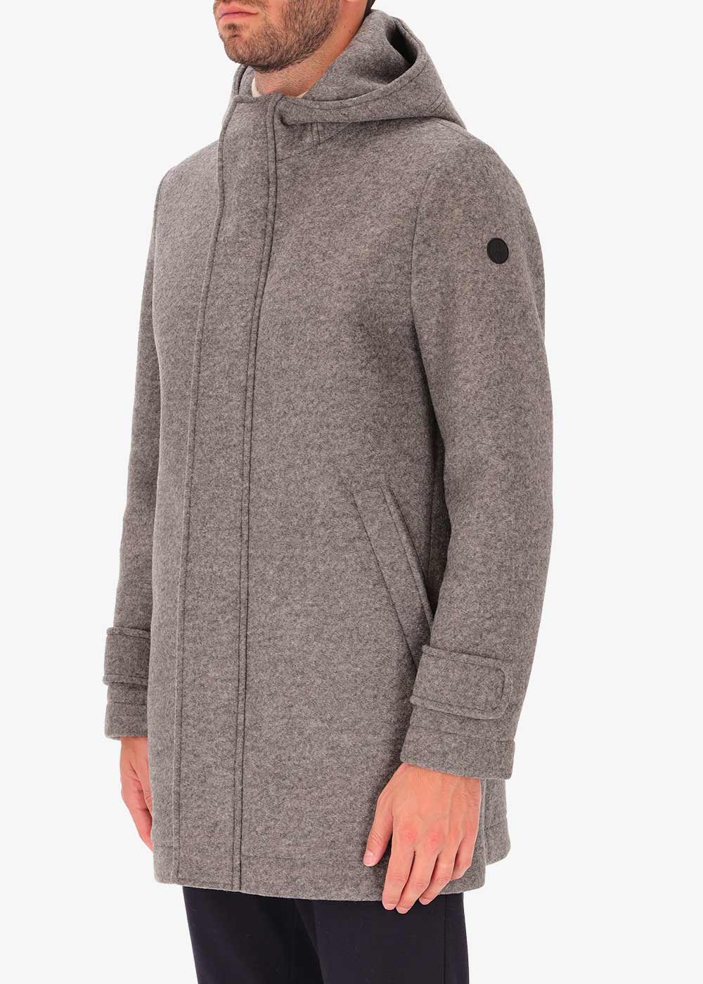 Bonded Stretch Boiled Wool Parka Carlos