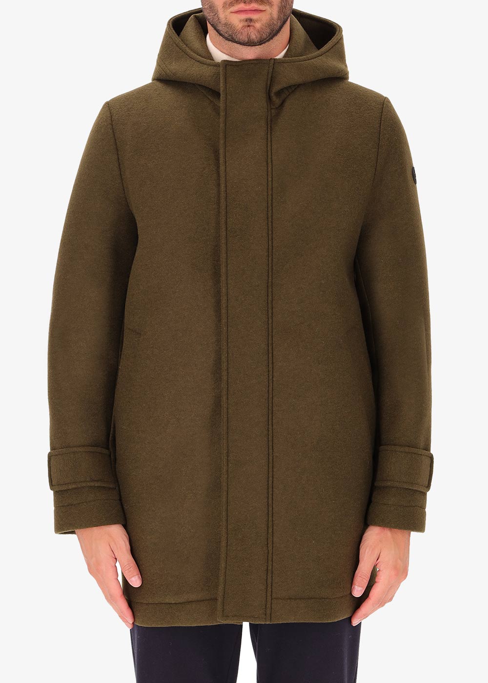 Bonded Stretch Boiled Wool Parka Carlos