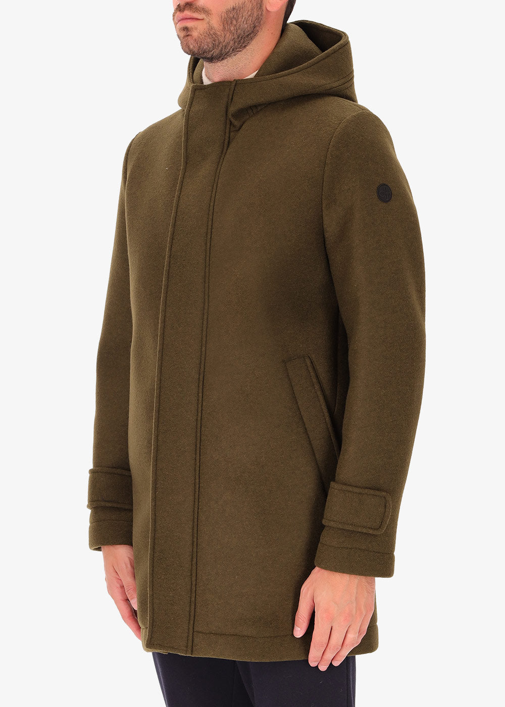Bonded Stretch Boiled Wool Parka Carlos