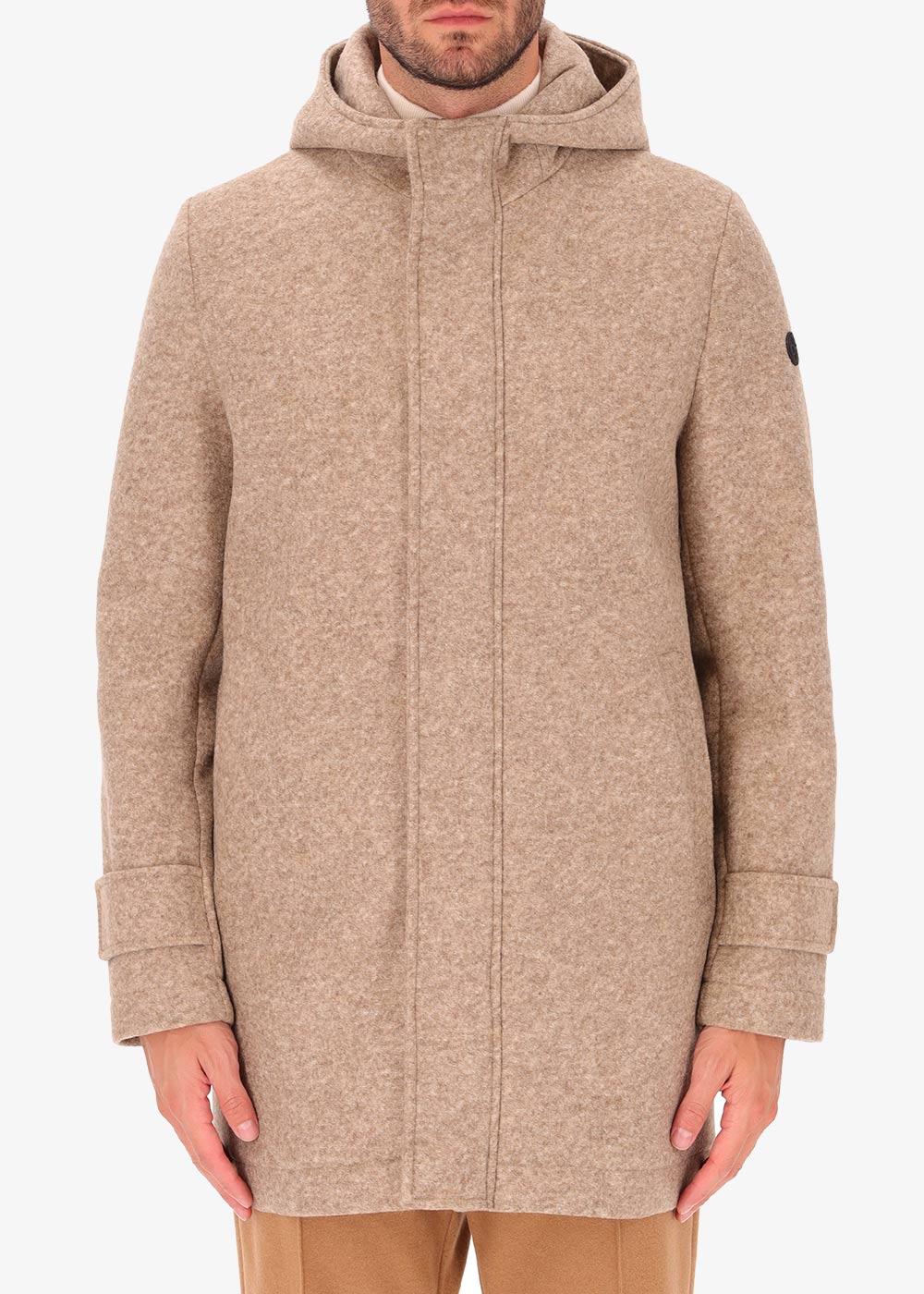 Bonded Stretch Boiled Wool Parka Carlos