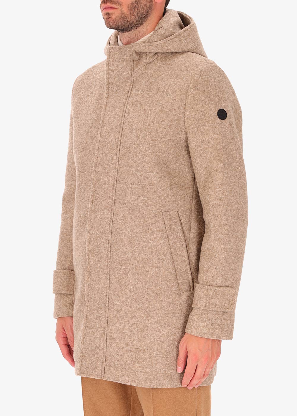 Bonded Stretch Boiled Wool Parka Carlos