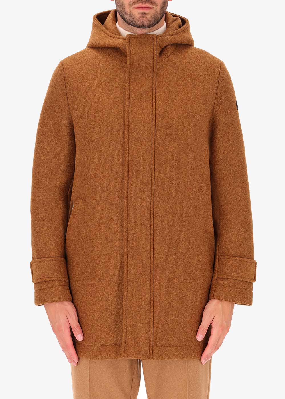 Bonded Stretch Boiled Wool Parka Carlos