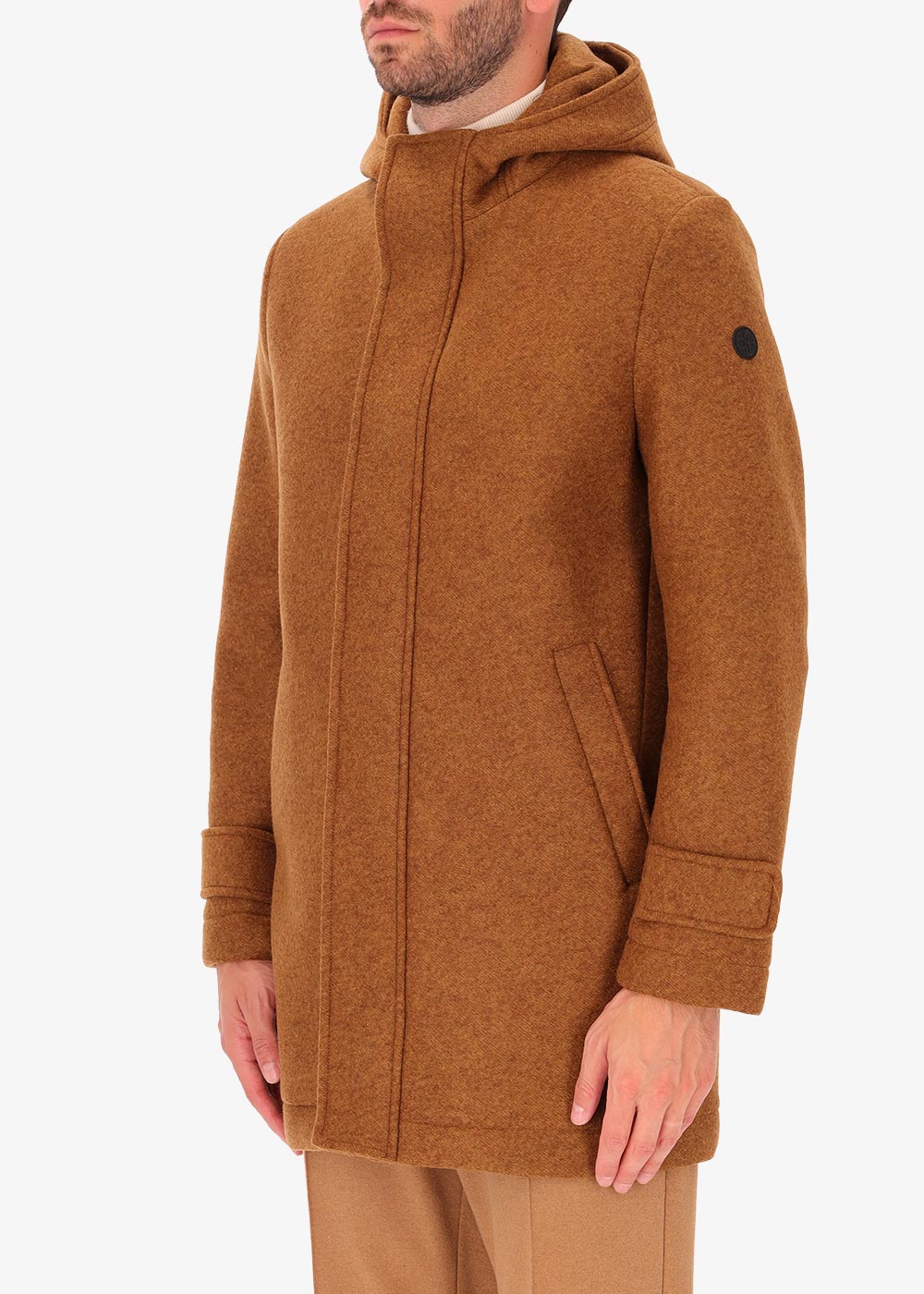Bonded Stretch Boiled Wool Parka Carlos
