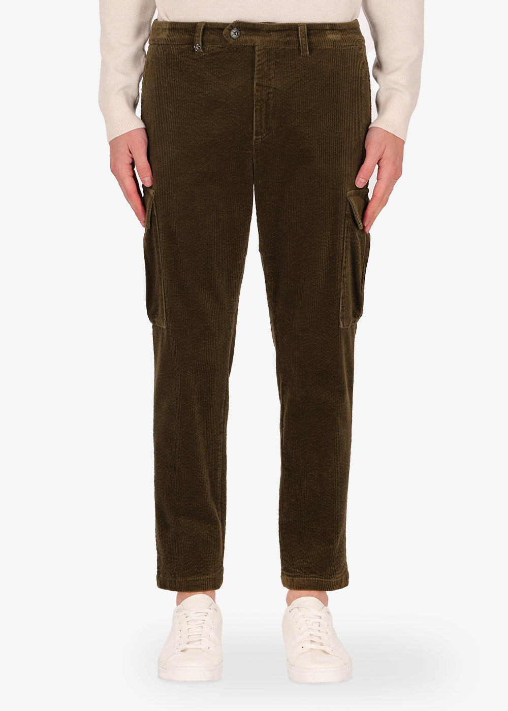32" Stretch-Samt Plissee Cargo-Hose Langa