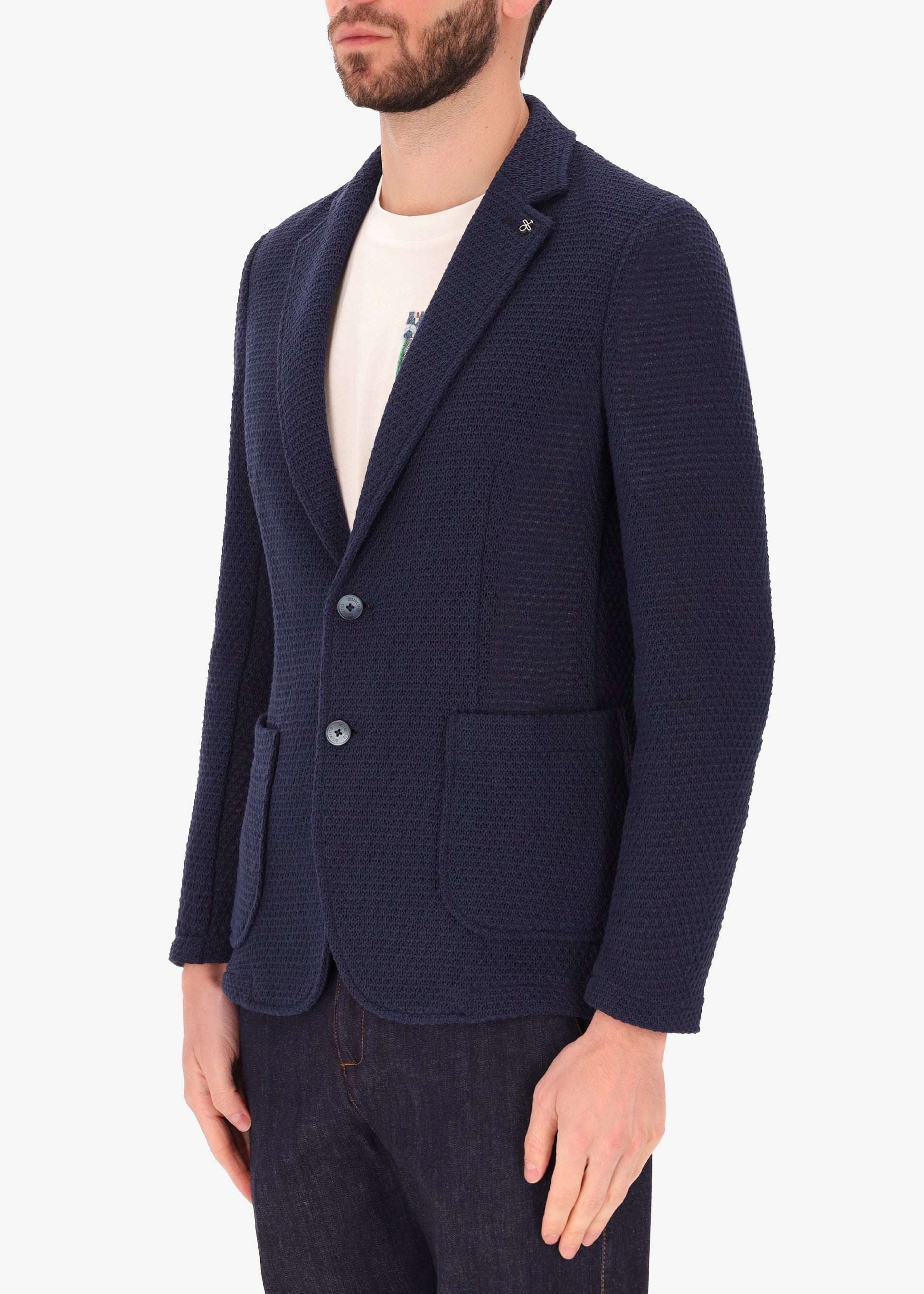 Pit-Jacke aus Baumwollmischstretchstrick