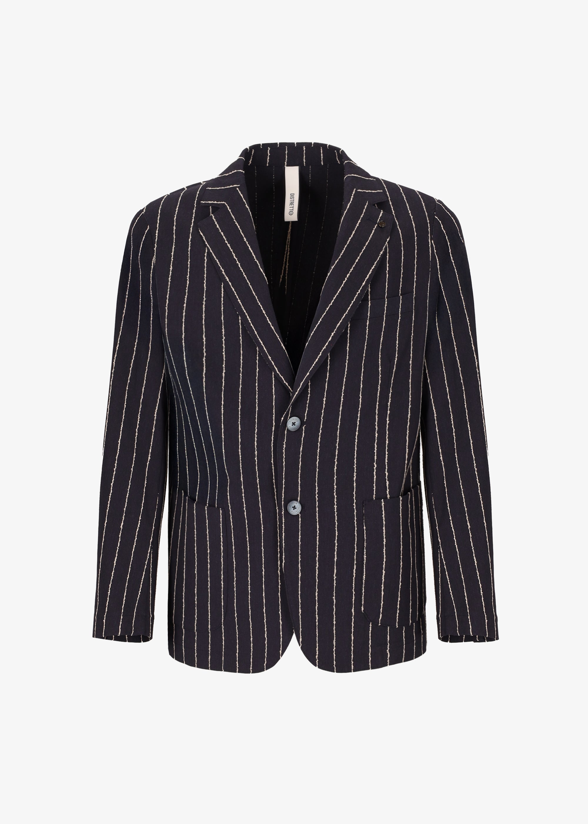 Stretch Fabric with Raised Pinstripe Texture Jacket Paco