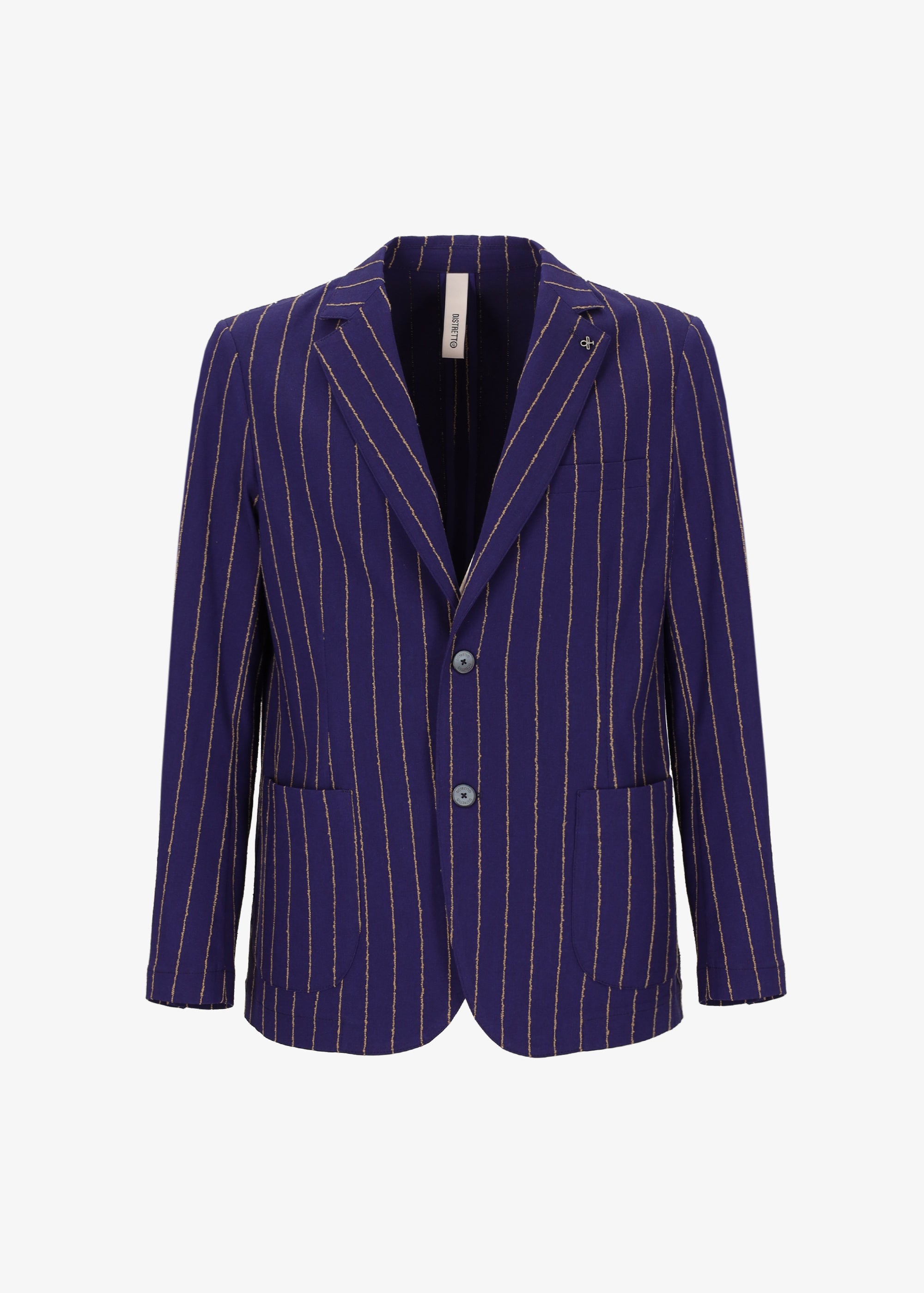 Stretch Fabric with Raised Pinstripe Texture Jacket Paco