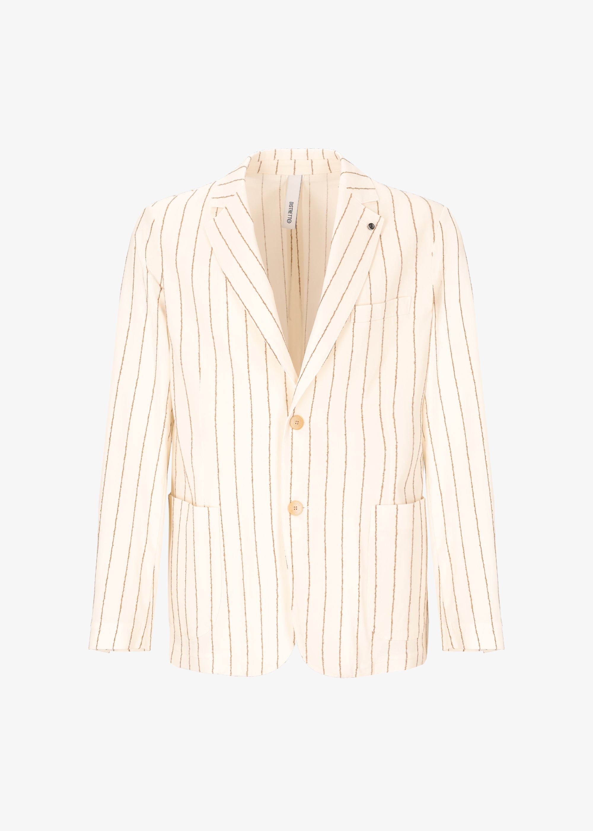 Stretch Fabric with Raised Pinstripe Texture Jacket Paco