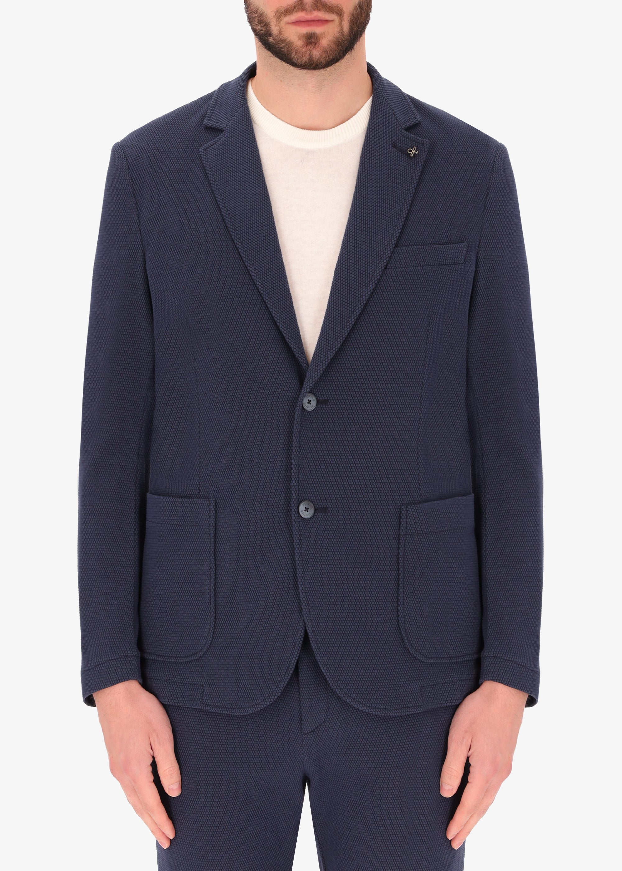 Stretch Raised Dot Texture Jacket Clay