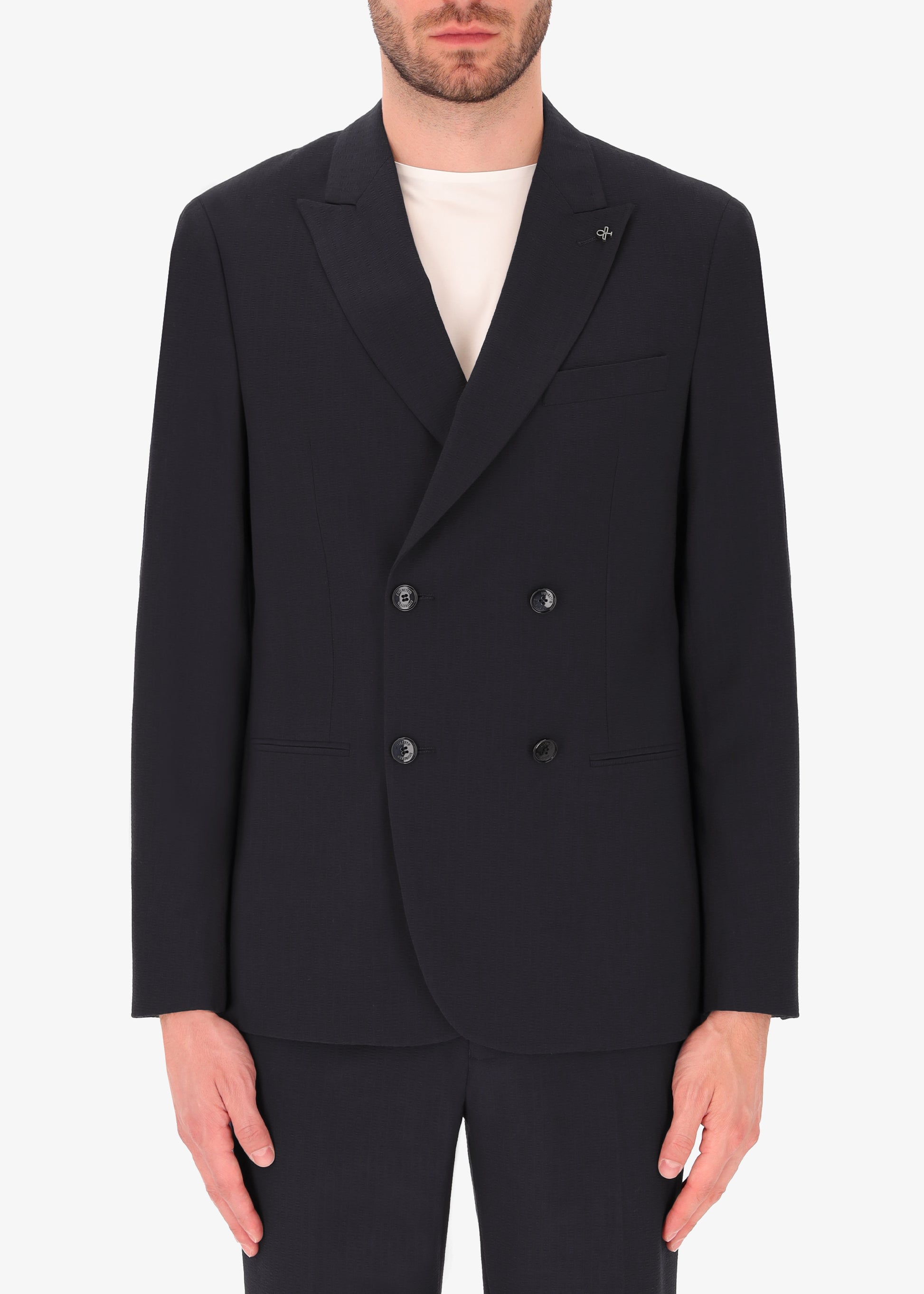 Giacca Firenze Semi Sartoriale Doppiopetto in Tessuto a Righe - Capsule Tailor-Tech