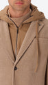 Torino Cacha/Camel Super-Comfort Velvet Jacket With Detachable Bib - Close-Up Of The Collar