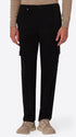Cargo Leonardo Black Super-Comfort Velvet Trousers - Model Front View