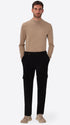 Cargo Leonardo Black Super-Comfort Velvet Trousers - Model Full Body Shot