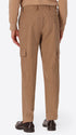 Cargo Leonardo Camel Super-Comfort Velvet Trousers - Model Back View