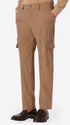 Cargo Leonardo Camel Super-Comfort Velvet Trousers - Model Front View