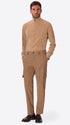 Cargo Leonardo Camel Super-Comfort Velvet Trousers - Model Full Body Shot