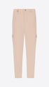 Distretto12 Cargo Leonardo Off White Super-Comfort Velvet Trousers - Product Still Life