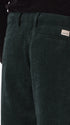 Relax Torino Bottle Green Super-Comfort Velvet Trousers - Close-Up Of The Back Pocket