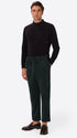 Relax Torino Bottle Green Super-Comfort Velvet Trousers - Model Full Body Shot