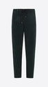Distretto12 Relax Torino Bottle Green Super-Comfort Velvet Trousers - Product Still Life