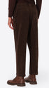 Relax Torino Brown Super-Comfort Velvet Trousers - Model Back View