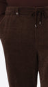 Relax Torino Brown Super-Comfort Velvet Trousers - Close-Up Of The Front Pocket