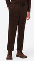 Relax Torino Brown Super-Comfort Velvet Trousers - Model Front View