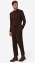 Relax Torino Brown Super-Comfort Velvet Trousers - Model Full Body Shot