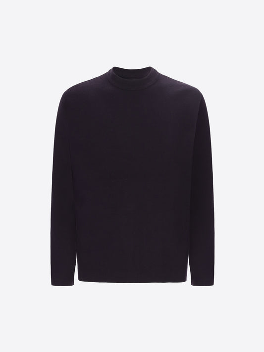 Distretto12 Blue Sustainable Viscose-Blend Compact Knit Sweater Ayres - Product Still Life