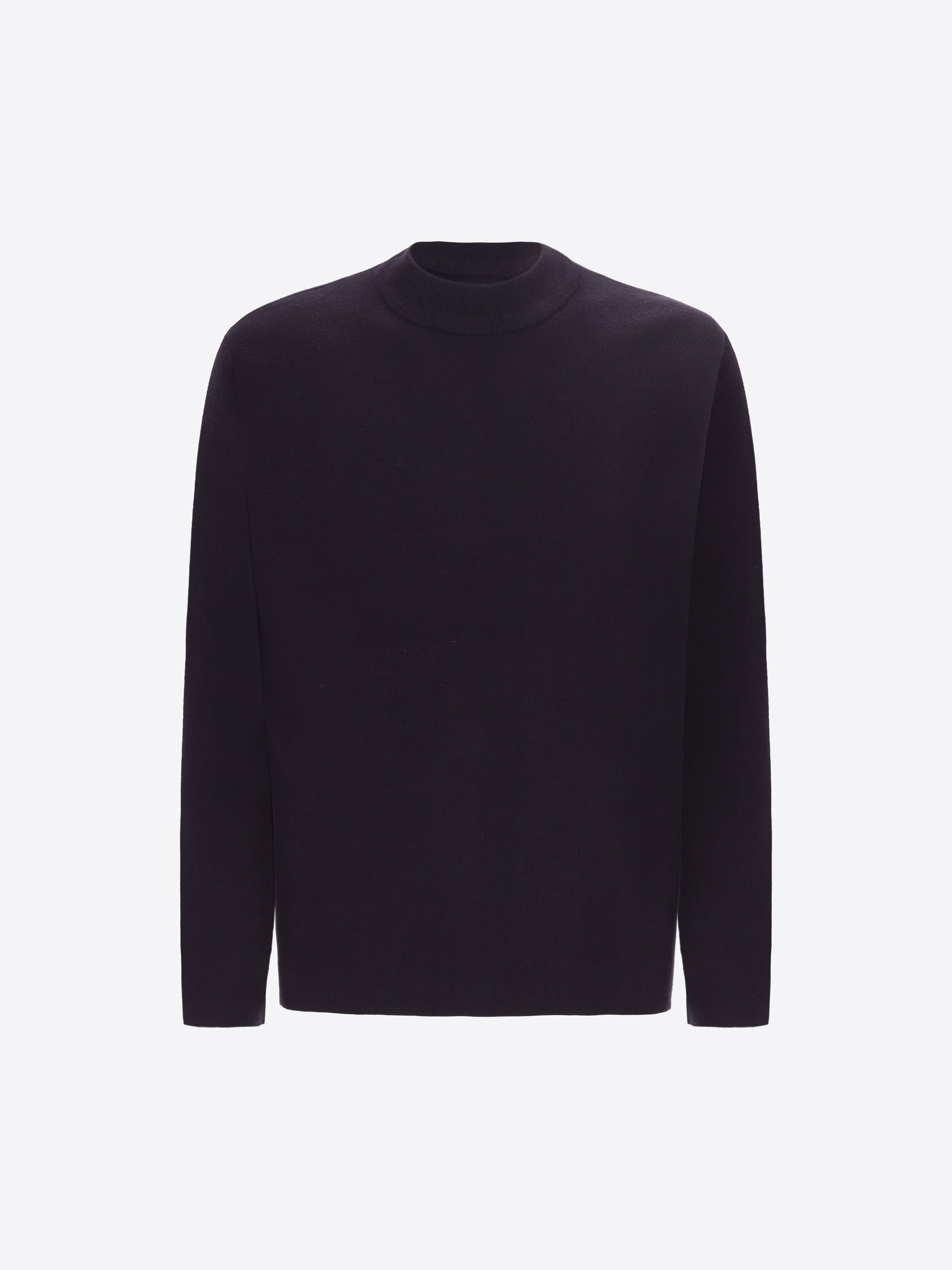Distretto12 Blue Sustainable Viscose-Blend Compact Knit Turtleneck Sweater Ayres - Product Still Life