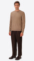 Dove Grey Sustainable Viscose-Blend Sweater Aloisio - Model Full Body Shot