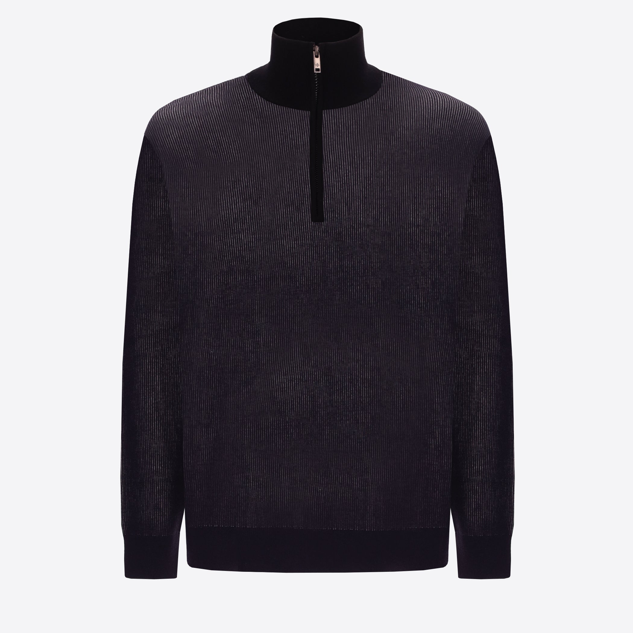 Distretto12 Blue Sustainable Viscose-Blend Zip Turtleneck Sweater Aloisio - Product Still Life