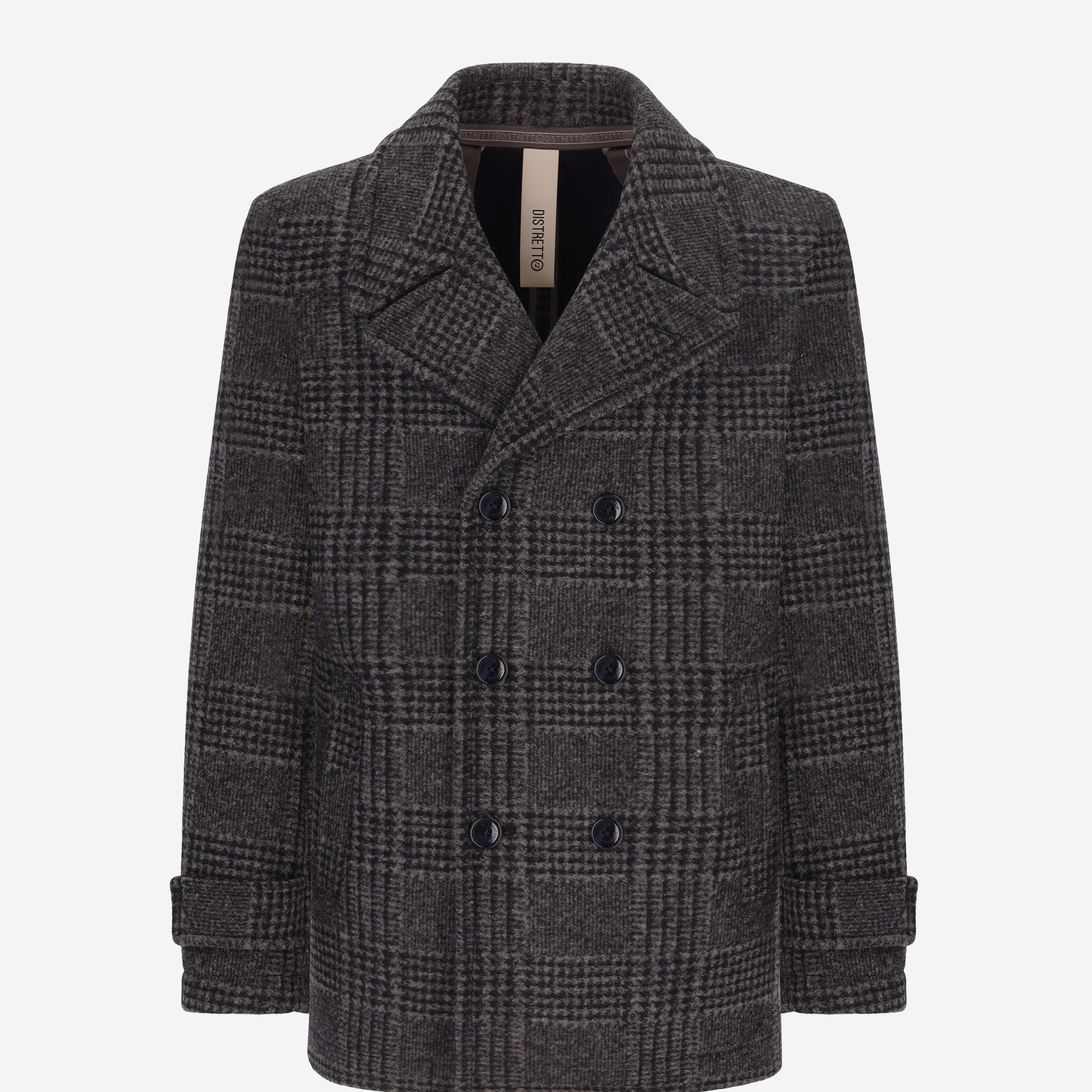 Tartan-Walkloden-Peacoat Borghese