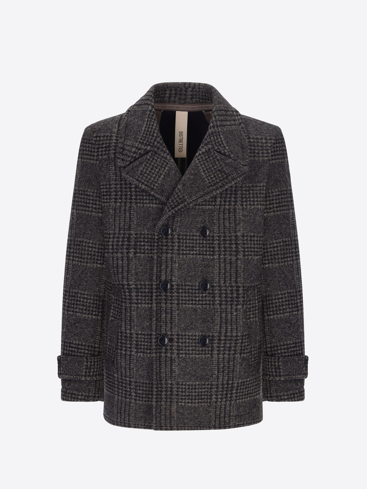 Tartan-Walkloden-Peacoat Borghese