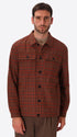 Velazquez Mars Tartan Wool-Blend Oversized Shirt Jacket - Model Front View