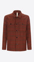 Distretto12 Velazquez Mars Tartan Wool-Blend Oversized Shirt Jacket - Product Still Life