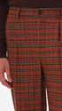 Ban Velazquez Mars Tartan Wool-Blend Trousers - Close-Up Of The Front Pocket